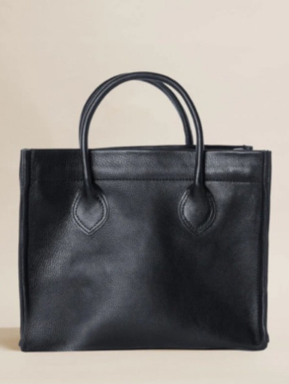 EXCELLENT PARKER THATCH PARKER LEATHER TOTE BAG - BLACK